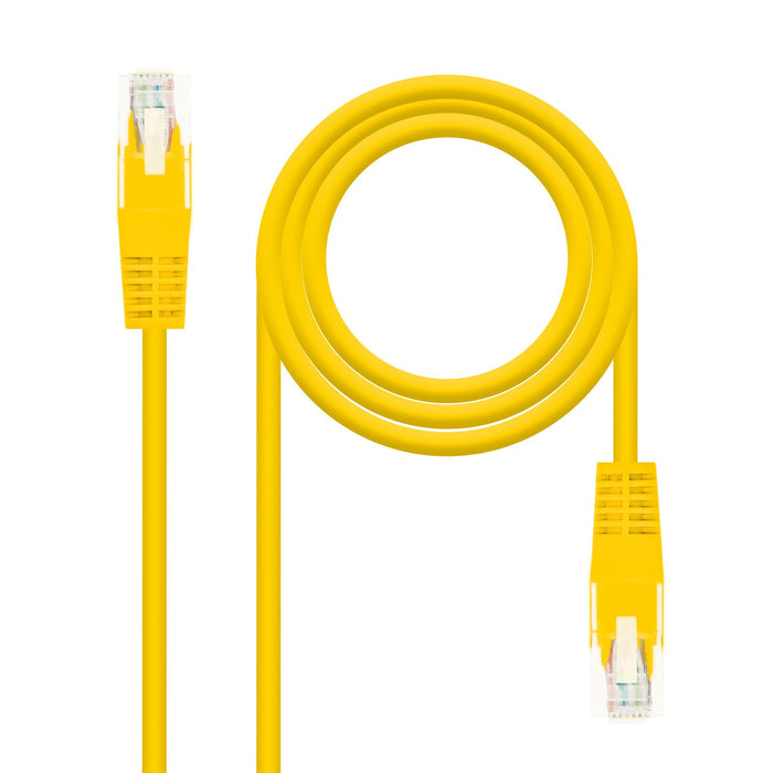 EAN 8433281003446 - Nanocable 10.20.0100-Y cable de red Amarillo 0,5 m Cat5e U/UTP (UTP) imagen 1