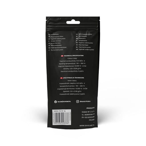 EAN 5901986048336 - Savio TG-04 compuesto disipador de calor Pasta térmica imagen 2