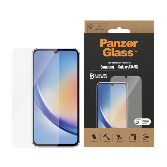 EAN 5711724073274 - PanzerGlass ® Screen Protector Samsung Galaxy A34 5G | Ultra-Wide Fit Protector de pantalla 1 pieza(s) imagen 2