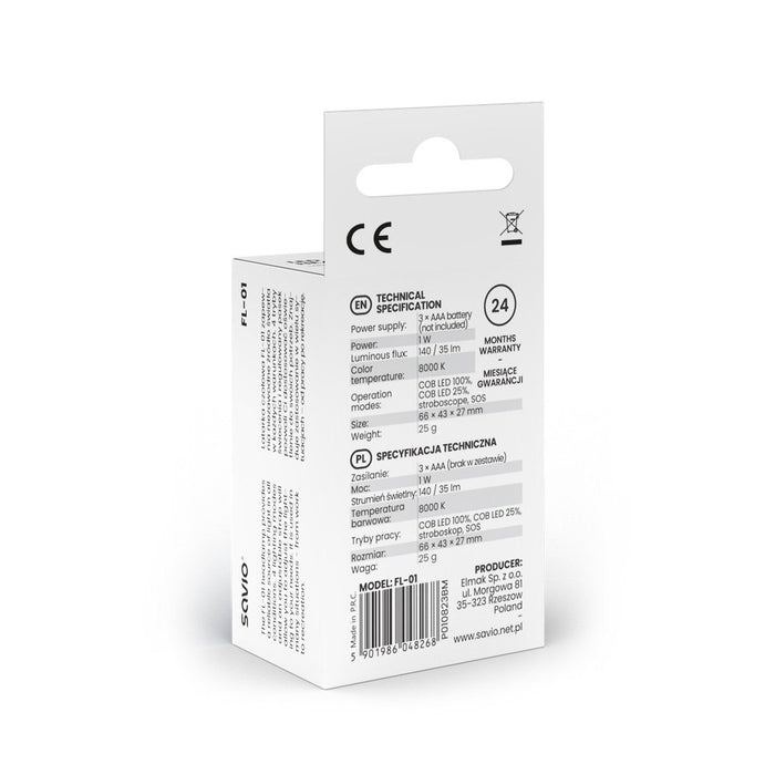 EAN 5901986048268 - Savio FL-01 linterna Negro Linterna con cinta para cabeza LED imagen 7