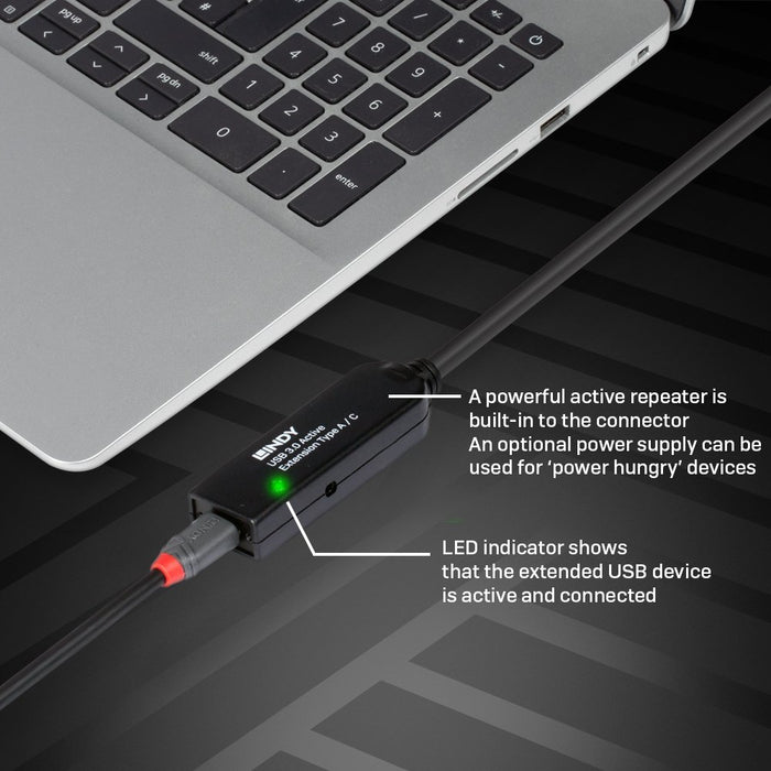 EAN 4002888433754 - Lindy 43375 cable USB USB 3.2 Gen 1 (3.1 Gen 1) 20 m USB A Negro imagen 7