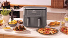 EAN 0622356322690 - Ninja DZ300EU freidora Doble 7,6 L Independiente 2400 W Freidora de aire caliente Gris imagen 8