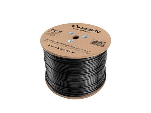 EAN 5901969421828 - Lanberg LCU5-21CU-0305-BK cable de red Negro 305 m Cat5e U/UTP (UTP) imagen 1