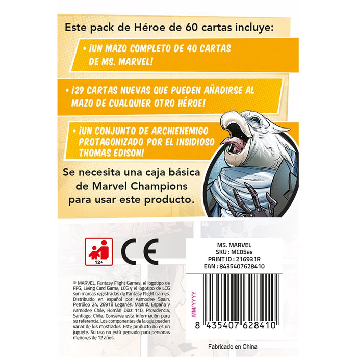 EAN 8435407628410 - Asmodee Ms. Marvel 90 min Juego De Cartas imagen 2