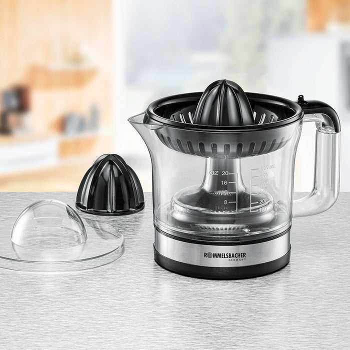 EAN 4001797008176 - Rommelsbacher ZP 50 prensasde cítricos Plástico Negro, Acero inoxidable, Transparente imagen 1