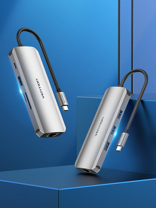 EAN 6922794753488 - Vention TOKHB base para portátil y replicador de puertos Alámbrico USB 3.2 Gen 1 (3.1 Gen 1) Type-C Plata imagen 2