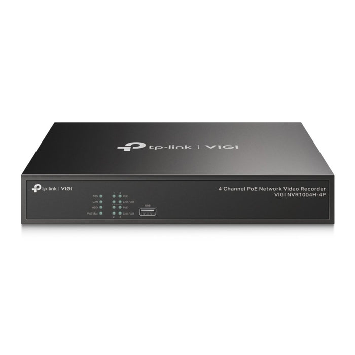 EAN 4897098688748 - TP-Link VIGI NVR1004H-4P Grabadore de vídeo en red (NVR) Negro imagen 1