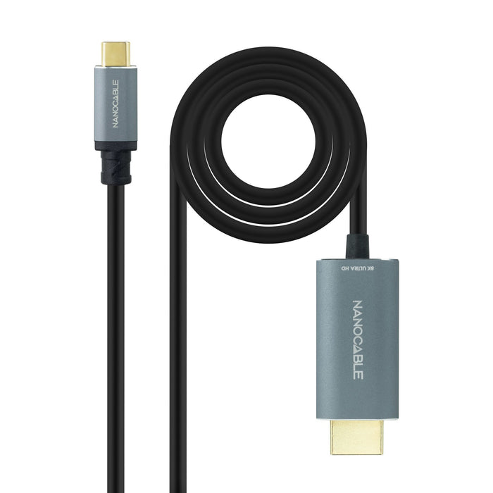 EAN 8433281012905 - Nanocable 10.15.5162 adaptador de cable de vídeo 1,8 m USB Tipo C HDMI tipo A (Estándar) imagen 1
