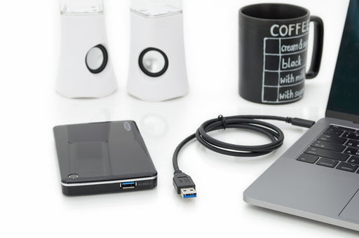 EAN 4016032438298 - Digitus AK-300146-010-S cable USB USB 2.0 1 m USB C USB A Negro imagen 2