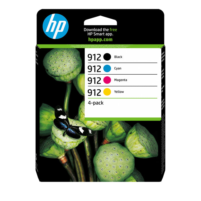 EAN 195122352301 - HP 912 4-Pack CMYK(4) Original Ink Cartridge Combo cartucho de tinta 4 pieza(s) Rendimiento estándar Negro imagen 1