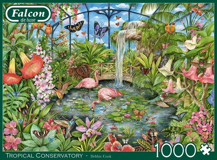 EAN 8710126112953 - Falcon de luxe Tropical Conservatory 1000pcs Puzzle rompecabezas 1000 pieza(s) Flora y fauna imagen 6