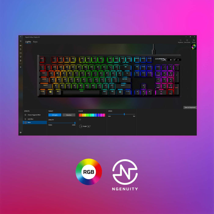 EAN 0196337969735 - HyperX Alloy Origins PBT HX Blue Gaming Keyboard teclado Juego USB Negro imagen 4