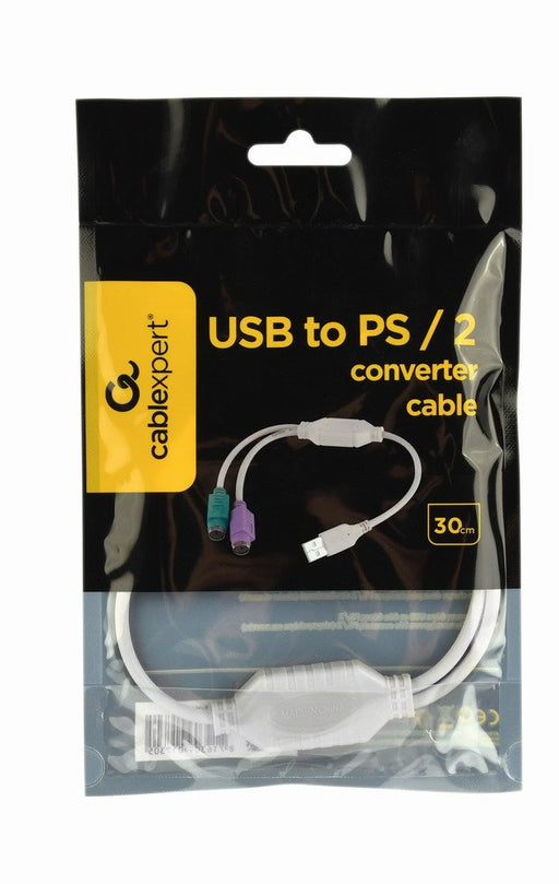 EAN 8716309017305 - Gembird UAPS12 cable ps/2 0,3 m 2x 6-p Mini-DIN USB A Blanco imagen 2