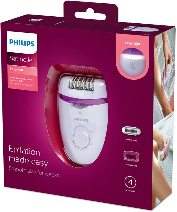 EAN 8710103884064 - Philips Satinelle Essential BRE275/00 depiladora Púrpura imagen 2