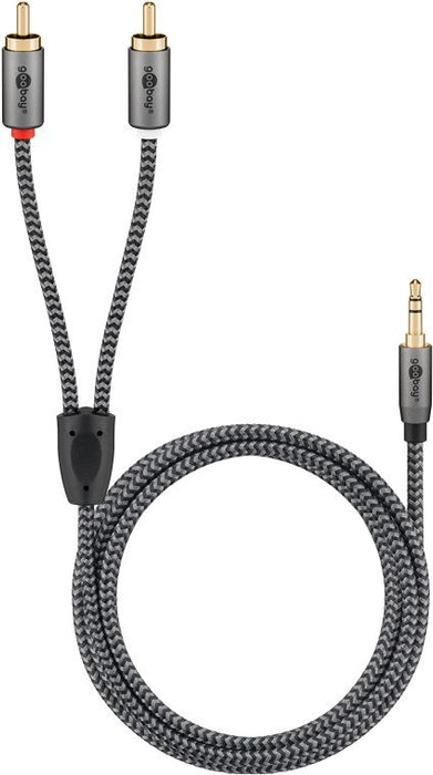 EAN 4040849652851 - Goobay 65285 cable de audio 1 m 3,5mm 2 x RCA Negro, Plata imagen 5