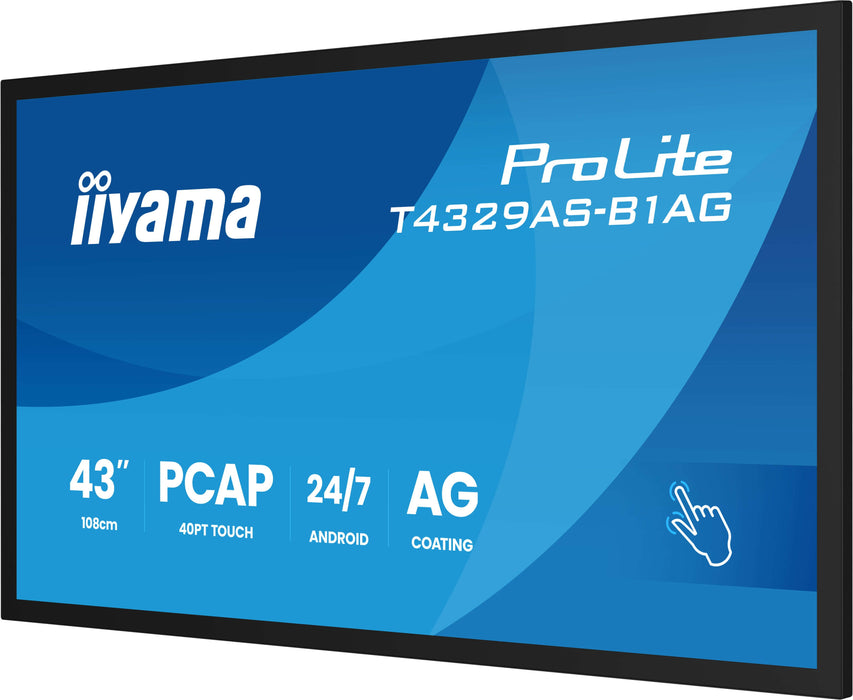 EAN 4948570125579 - iiyama T4329AS-B1AG pantalla de señalización Panel plano interactivo 108 cm (42.5") LED Wifi 500 cd / m²  imagen 8
