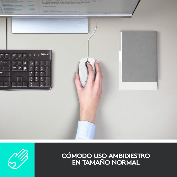 EAN 5099206070479 - Logitech 910-005004 ratón Oficina Ambidextro USB tipo A Óptico 1000 DPI imagen 8