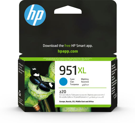 EAN 8861117489766 - HP 951XL High Yield Cyan Original Ink Cartridge cartucho de tinta 1 pieza(s) Alto rendimiento (XL) imagen 1