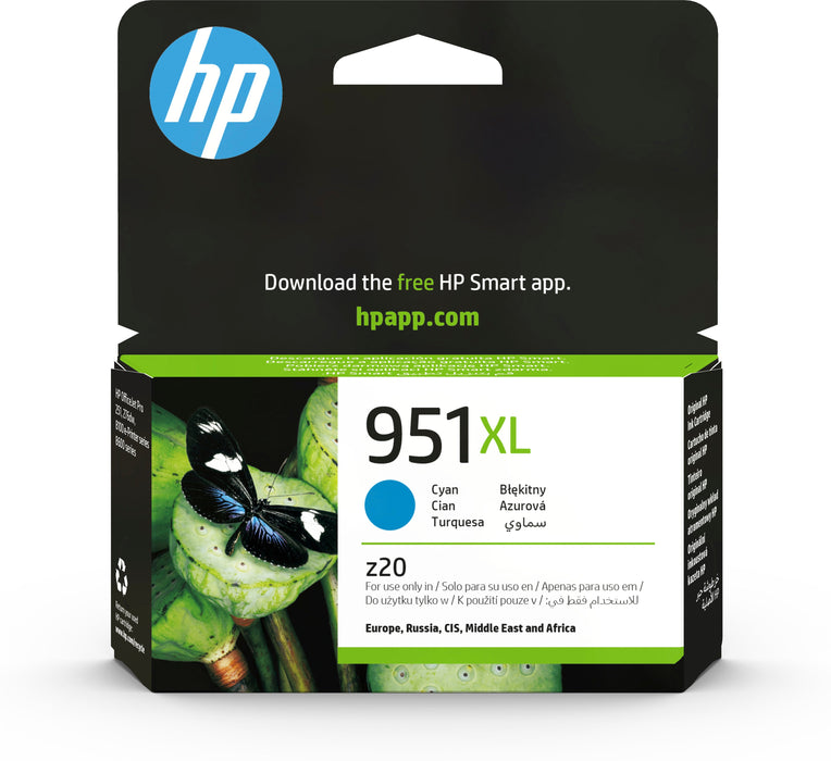 EAN 8861117489766 - HP 951XL High Yield Cyan Original Ink Cartridge cartucho de tinta 1 pieza(s) Alto rendimiento (XL) imagen 1