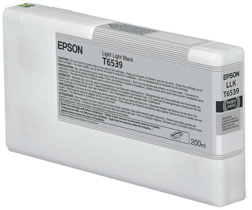 EAN 0010343877696 - Epson T6539 Light Light Black Ink Cartridge (200ml) cartucho de tinta 1 pieza(s) Original Negro claro cla imagen 1