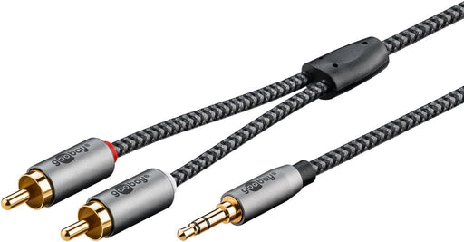 EAN 4040849652899 - Goobay 65289 cable de audio 3 m 3,5mm 2 x RCA Negro, Plata imagen 1
