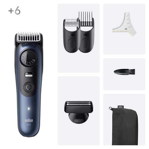 EAN 7500435244909 - Braun BeardTrimmer 7 BT7520 Batería 40 2 cm Mojado y seco Negro, Azul imagen 2