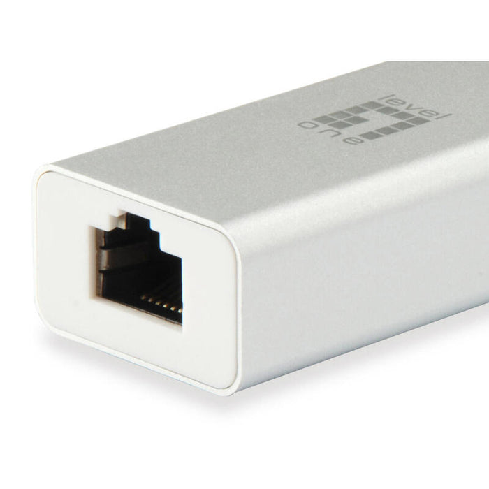 Adaptador Usb-C 3.0 A Gigabit Ethernet Rj45 Level One Blanco Usb-0402