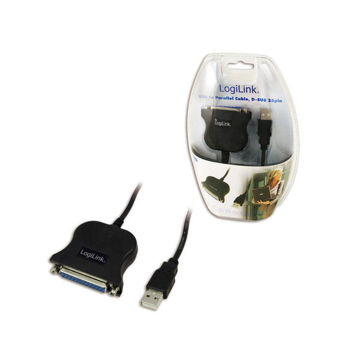 Adaptador Usb-Paralelo Db25 Hembra 1.80 Negro