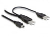 EAN 4043619824472 - DeLOCK 2x USB2.0-A male / USB mini 5-pin cable USB 1 m USB A Mini-USB B Negro imagen 1