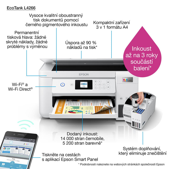 EAN 8715946689746 - Epson EcoTank L4266 Inyección de tinta A4 5760 x 1440 DPI 33 ppm Wifi imagen 26