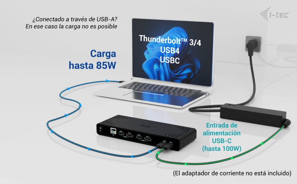 EAN 8595611707179 - i-tec CADUA4KDOCKPDB100 base para portátil y replicador de puertos Alámbrico USB 3.2 Gen 1 (3.1 Gen 1) Ty imagen 6