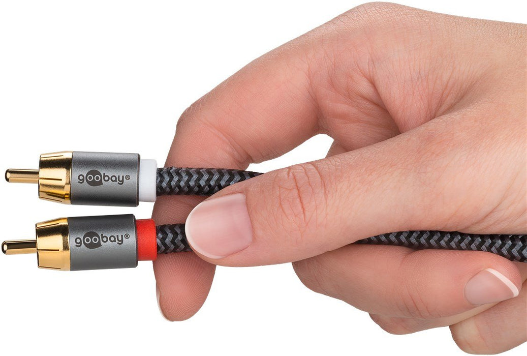 EAN 4040849653001 - Goobay 65300 cable de audio 2 m 2 x RCA RCA Negro, Plata imagen 8
