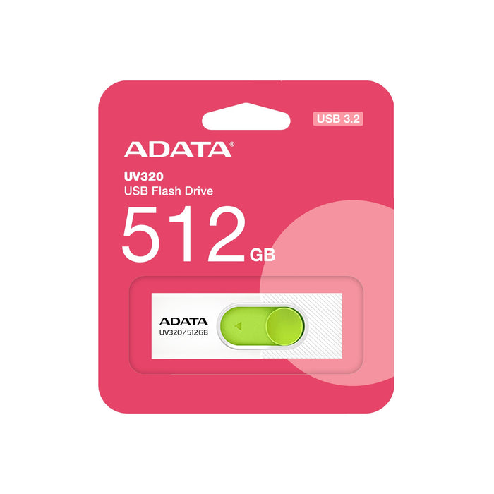 EAN 4711085944191 - ADATA UV320 unidad flash USB 512 GB USB tipo A 3.2 Gen 1 (3.1 Gen 1) Verde, Blanco imagen 3