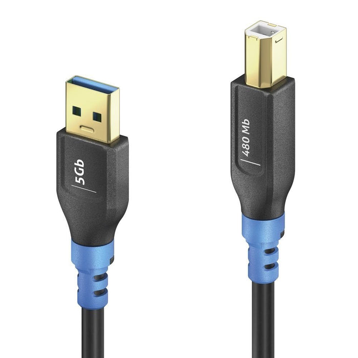 EAN 4251364742792 - PureLink FI-U200-005 cable USB USB 2.0 0,5 m USB A USB B Negro, Azul imagen 1