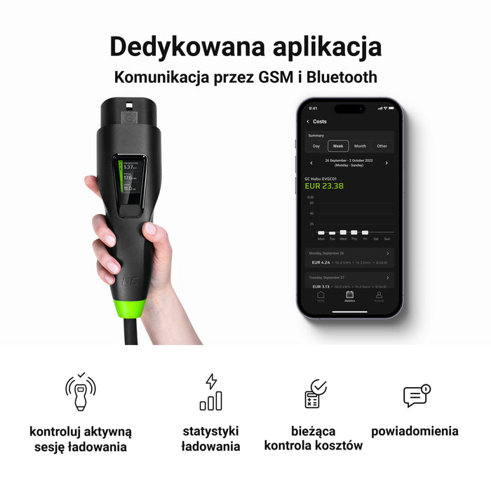 EAN 5904326370326 - Green Cell EVGC01 cable de carga para vehículo eléctrico Negro Type 2 CEE 16A 3 7 m imagen 9