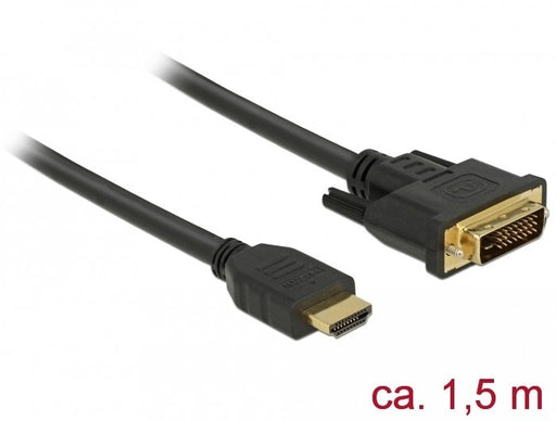 EAN 4043619856534 - DeLOCK 85653 adaptador de cable de vídeo 1,5 m HDMI tipo A (Estándar) DVI Negro imagen 1