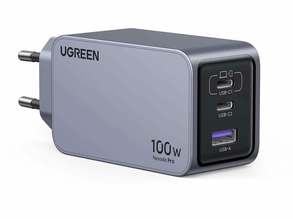 EAN 6941876228744 - Ugreen Nexode Pro EU 3-Port GaN PD Fast Charger With USB-C Cable Universal Negro, Gris Corriente alterna  imagen 2