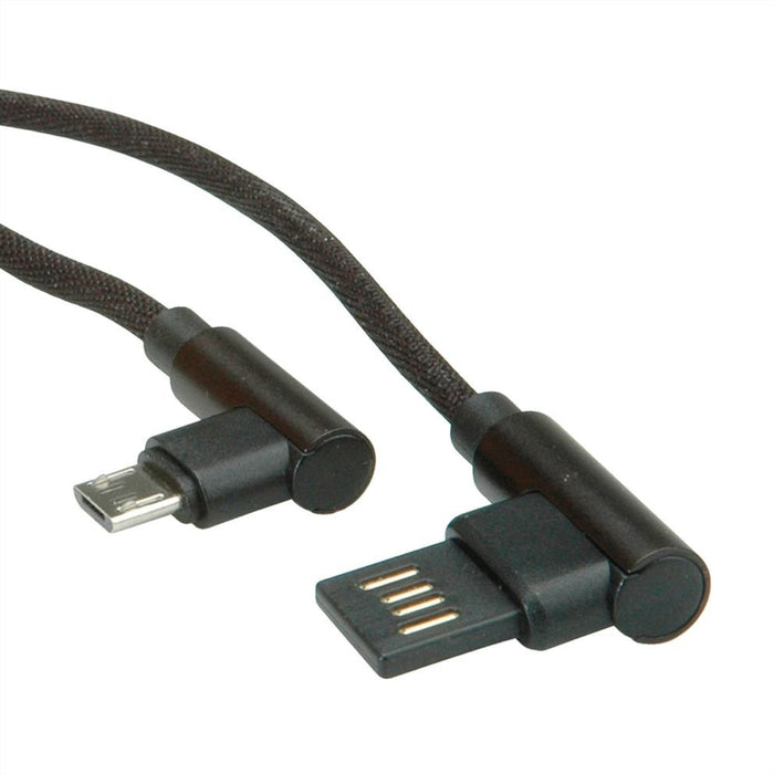 EAN 7611990130375 - ROLINE 11.02.8720 cable USB USB 2.0 0,8 m USB A Micro-USB B Negro imagen 2