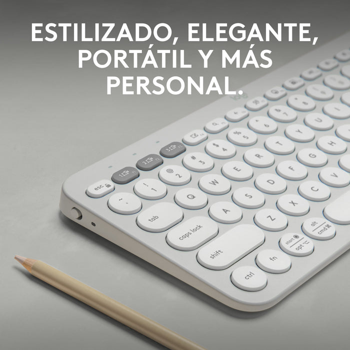 EAN 5099206111226 - Logitech 920-011828 teclado Universal RF Wireless + Bluetooth QWERTY Español Blanco imagen 7
