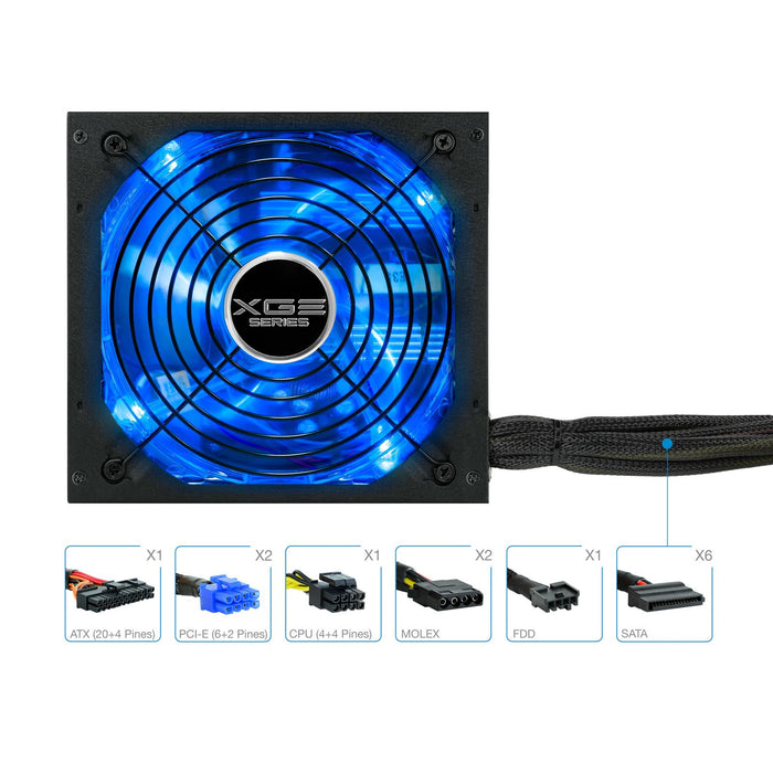 EAN 8433281007598 - TooQ TQXGEII-700SAP unidad de fuente de alimentación 700 W 20+4 pin ATX ATX Negro imagen 3