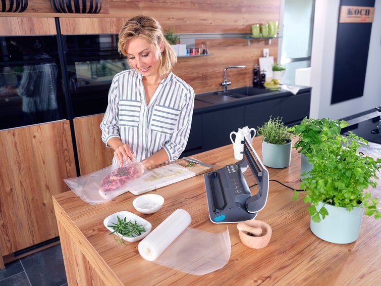 EAN 4006501032355 - Leifheit Vacu Power 300 sellador al vacío 750 mbar Negro, Turquesa, Blanco imagen 23