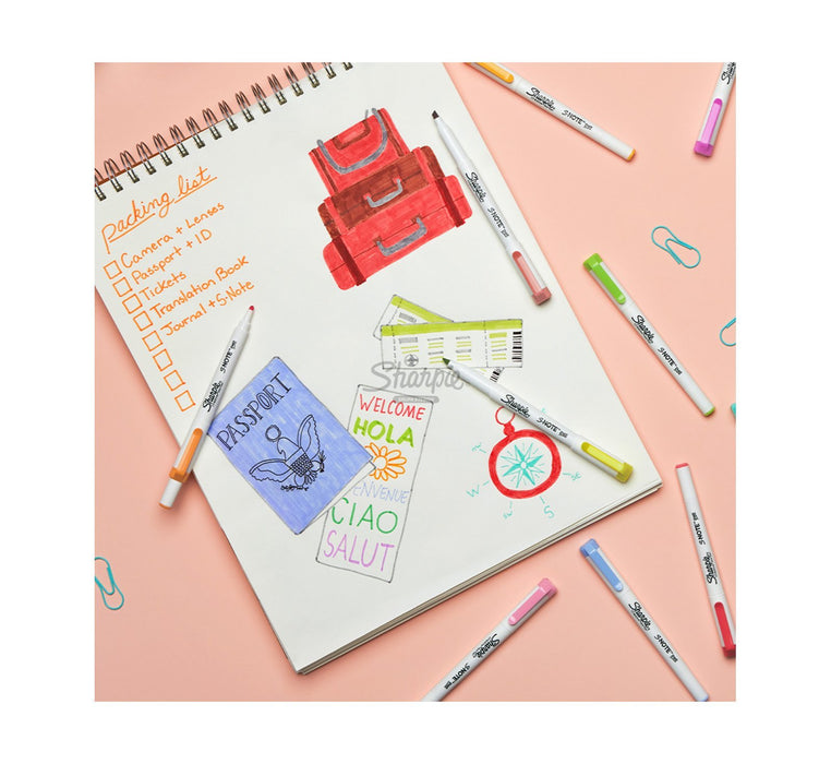 EAN 3026981821158 - Sharpie 2182115 marcador 16 pieza(s) Azul, Marrón, Verde, Naranja, Rosa, Púrpura, Amarillo imagen 2