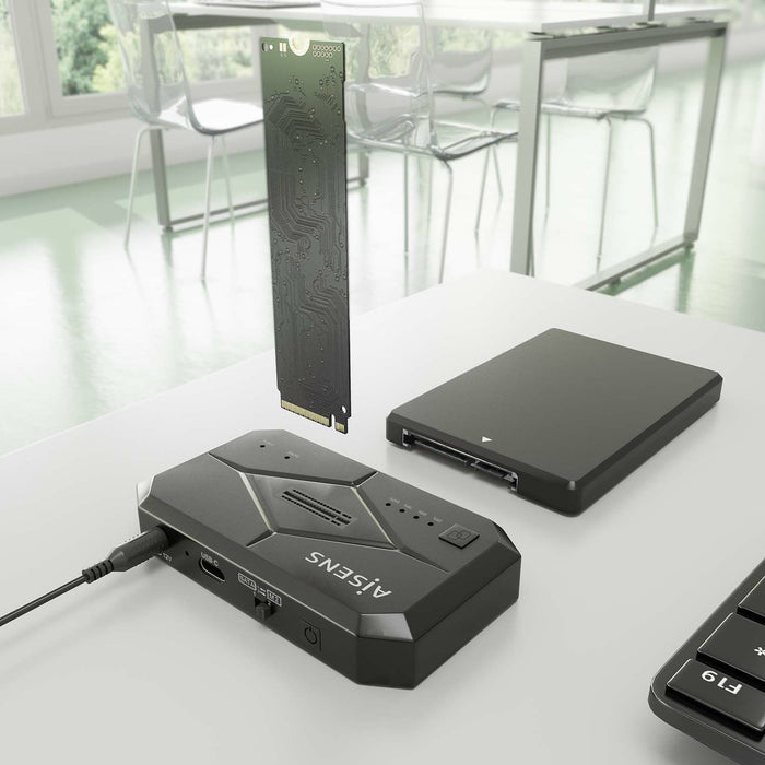 EAN 8435739901335 - AISENS ASDS-M2SATA04B base de conexión para disco duro USB 3.2 Gen 1 (3.1 Gen 1) Type-C imagen 5