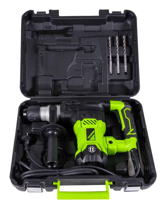 EAN 9120039235332 - Zipper ZI-BHA1500DN taladro 4250 RPM SDS Plus 5,1 kg Negro, Verde claro imagen 4