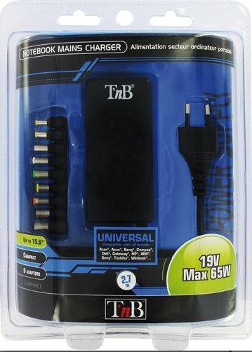 EAN 3303170044988 - T'nB CHNB19V65 cargador de dispositivo móvil Portátil Negro Corriente alterna Interior imagen 3