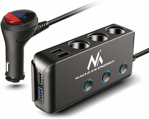 EAN 5902211110972 - Maclean MCE218 cargador de dispositivo móvil Smartphone, Tableta Negro Encendedor de cigarrillos Carga rá imagen 1