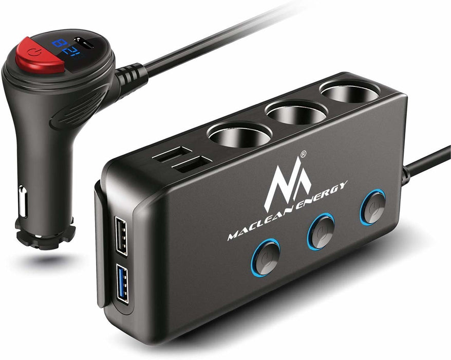 EAN 5902211110972 - Maclean MCE218 cargador de dispositivo móvil Smartphone, Tableta Negro Encendedor de cigarrillos Carga rá imagen 1