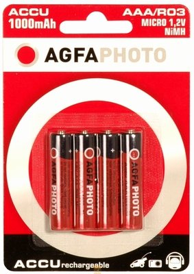 EAN 4250175802756 - AgfaPhoto Batterijen 1x4 Akku NiMh Micro 1000 mAh Batería recargable Níquel-metal hidruro (NiMH) imagen 1