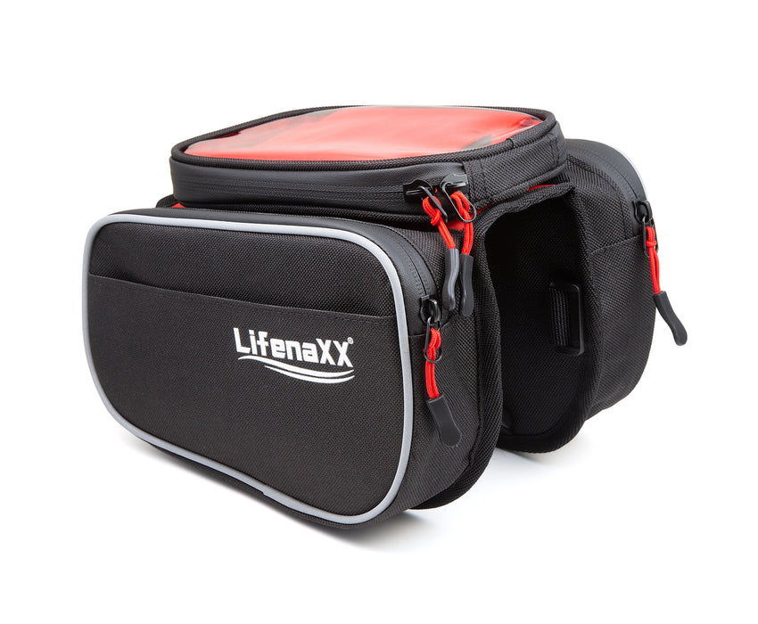 EAN 4260358128184 - Technaxx 4932 bolsa para bicicletas y cesta Montura Bolsa de bicicletas 3 L Negro, Rojo imagen 3