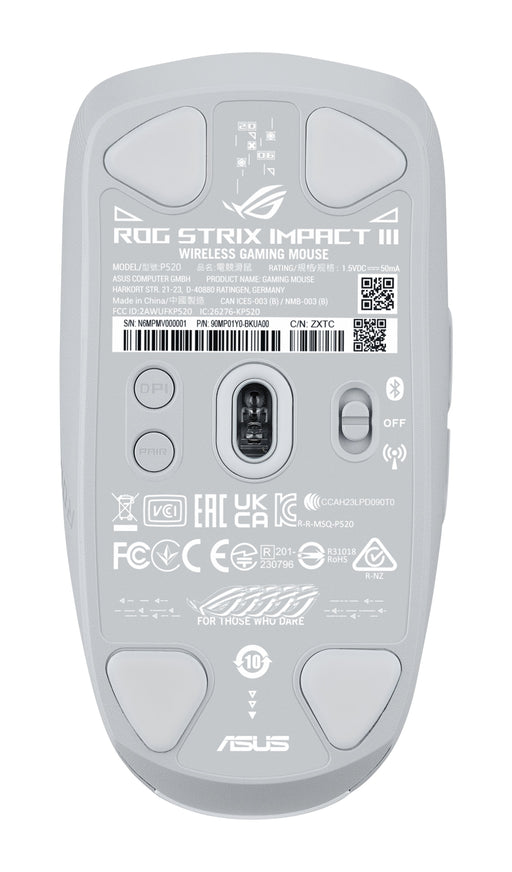EAN 4711387635704 - ASUS ROG Strix Impact III Wireless ratón Juego Ambidextro RF Wireless + Bluetooth Óptico 36000 DPI imagen 2